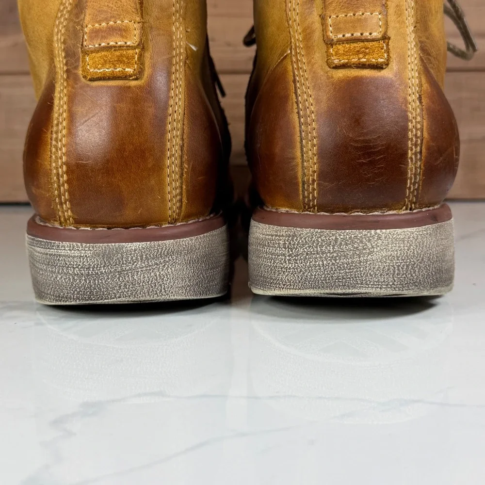 Timberland Earthkeepers Side Zip Buckle Boots Tan Leather‎ 5358R Mens 13